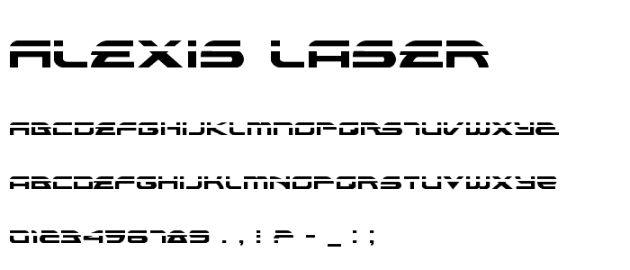 Alexis Laser font